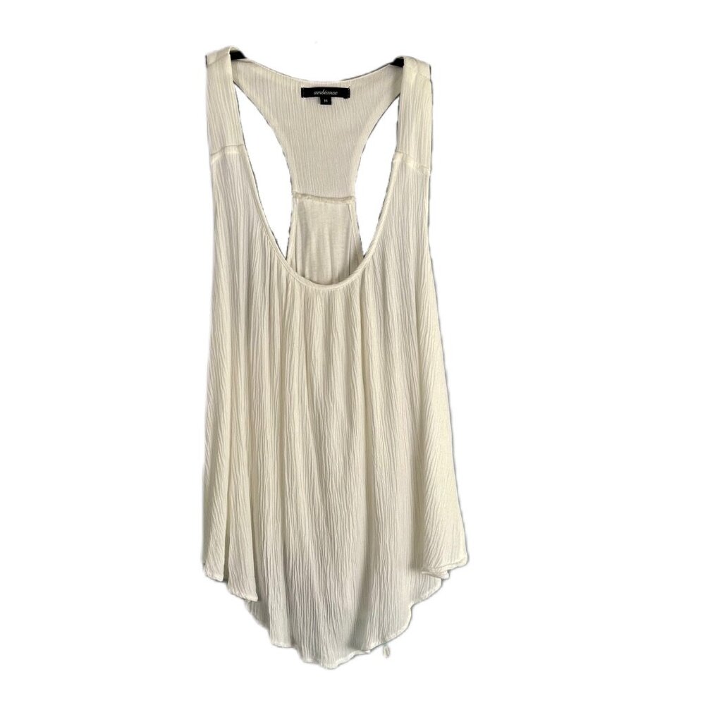 AMBIANCE White Racerback Tank - Size M